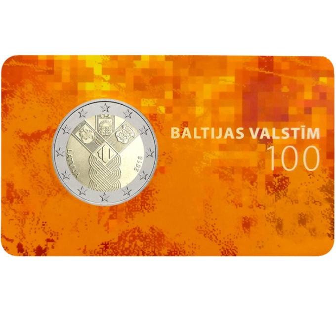 Läti 2 eurot BU 2018 - Balti riikide 100 aastat iseseisvust  