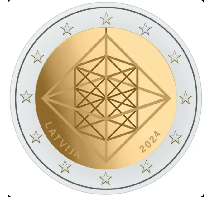 Läti 2 eurot UNC 2024 - Puzuris