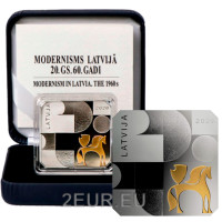 Latvia 5 euro silver proof 2020 - Modernism in Latvia - The 1960s