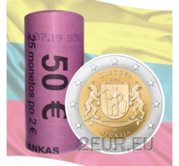 Leedu 2 eurot UNC rulli 2021 – Dzūkija