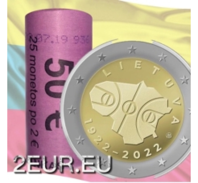 Leedu 2 eurot UNC rulli 2022 – 100 aastat korvpalli Leedus
