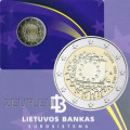 Leedu 2 eurot BU 2015 - 30 aastat ELi lippu  