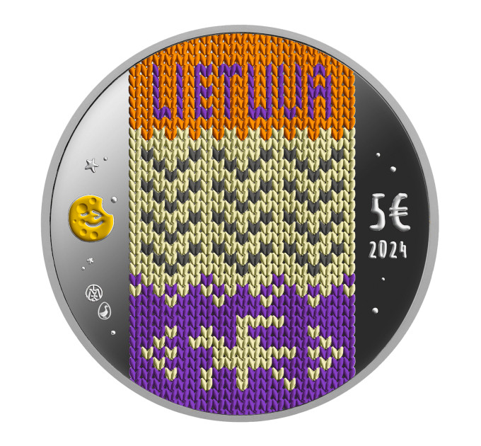 Leedu 5 euro hõbe proof 2024 - Kaksteist venda