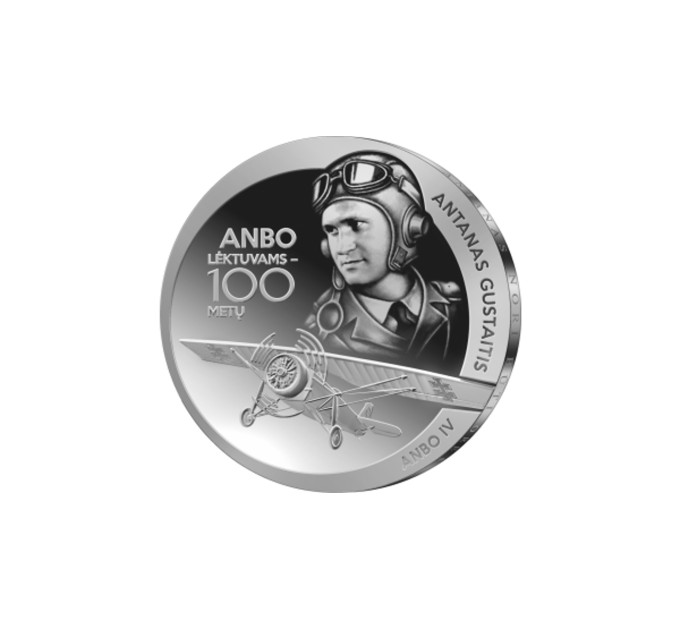 Leedu 10 euro hõbe proof 2025 - ANBO lennukid - 100 aastat