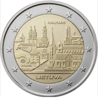 Lithuania 2 euro UNC roll 2026 - KAUNAS