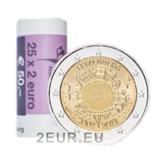 Luksemburg 2 eurot UNC rulli 2012 – 10 aastat eurot