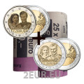 Luksemburg 2 eurot UNC rulli 2021 – Suurhertsog Henri ja suurhertsoginna Maria Teresa 40. pulma-aastapäev