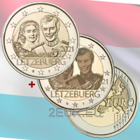 Luxembourg 2 euro UNC 2021-  40th Wedding Anniversary of Grand Duchess Maria Teresa With Grand Duke Henry relief+photo