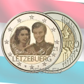 Luksemburg 2 eurot UNC 2021 – suurhertsoginna Maria Teresa 40. pulma-aastapäev koos suurhertsog Henry fotoga