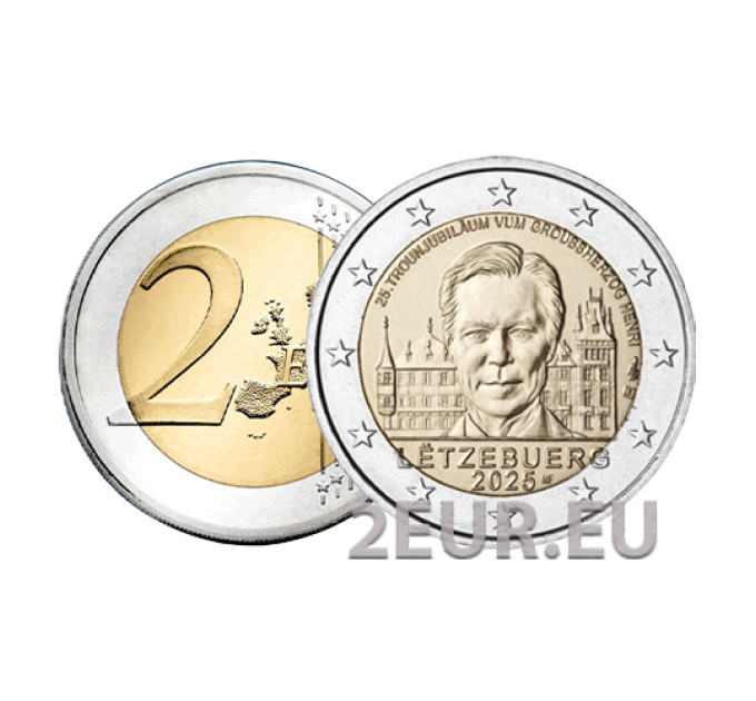 Luxembourg 2 euro UNC 2025 - 25th anniversary of the accession to the throne of Grand Duke Henri