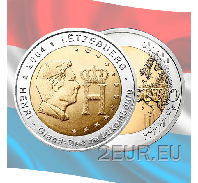 Luksemburg 2 eurot UNC 2004 – suurhertsog Henri
