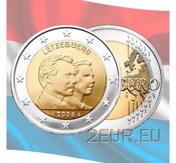 Luksemburg 2 eurot UNC 2006 – päriliku suurhertsog Guillaume'i 25. sünniaastapäev