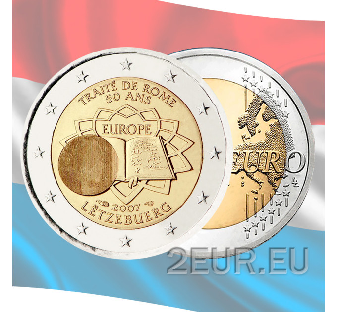 Luksemburg 2 eurot UNC 2007 – 50-aastane Rooma leping