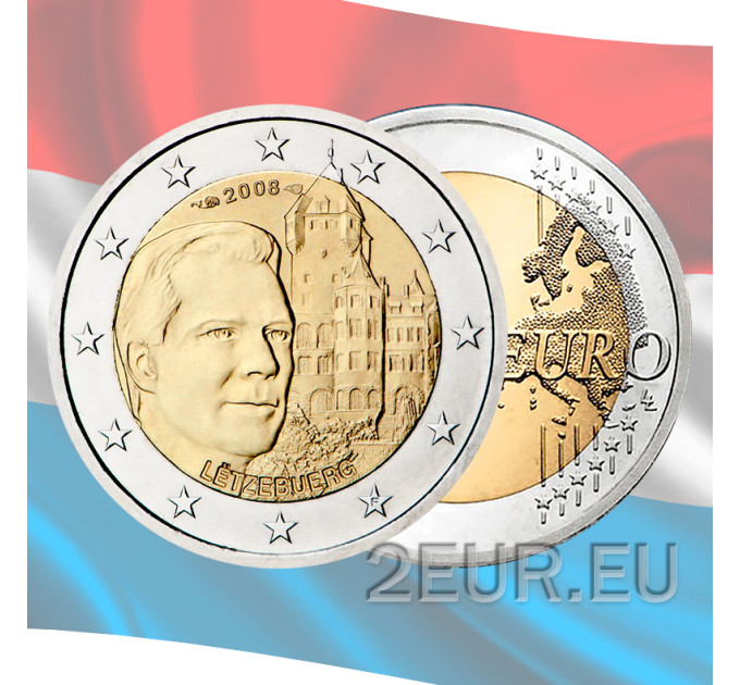 Luksemburg 2 eurot UNC 2008 – Chateau de Berg