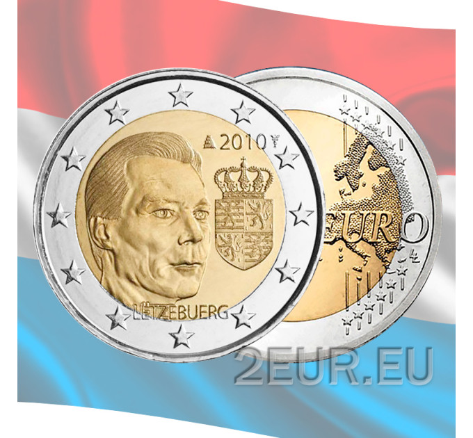 Люксембург 2 евро UNC 2010 - Герб Великого герцога Анри