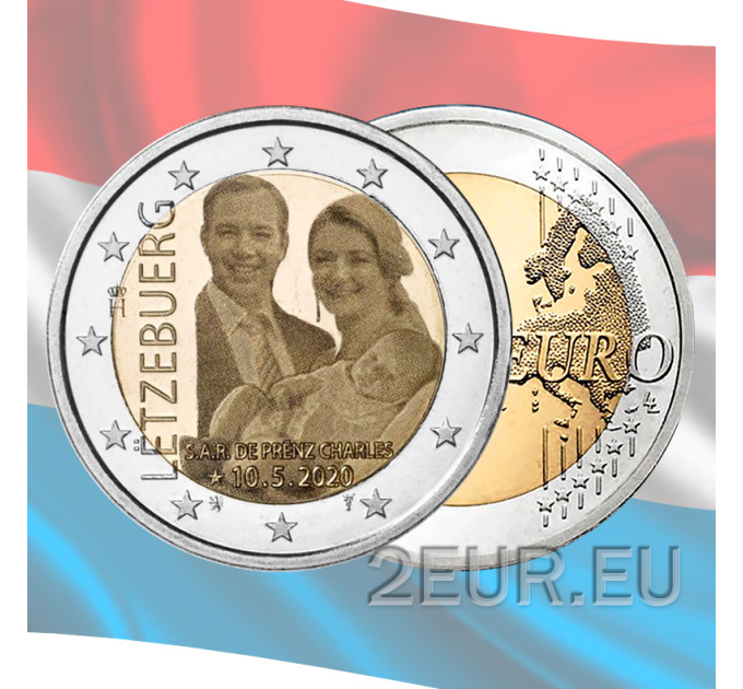 Luksemburg 2 eurot UNC 2020 – Prints Charlesi sünd foto