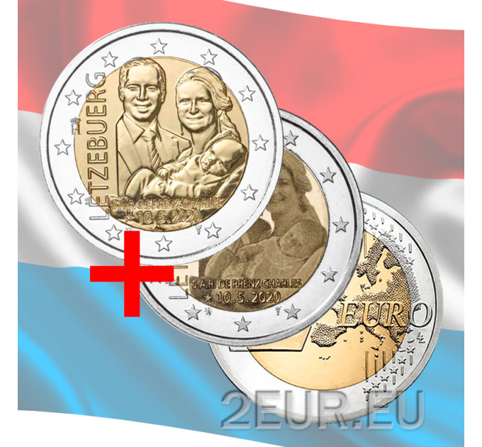 Luksemburg 2 eurot UNC 2020 – Prints Charlesi sünd relief +photo