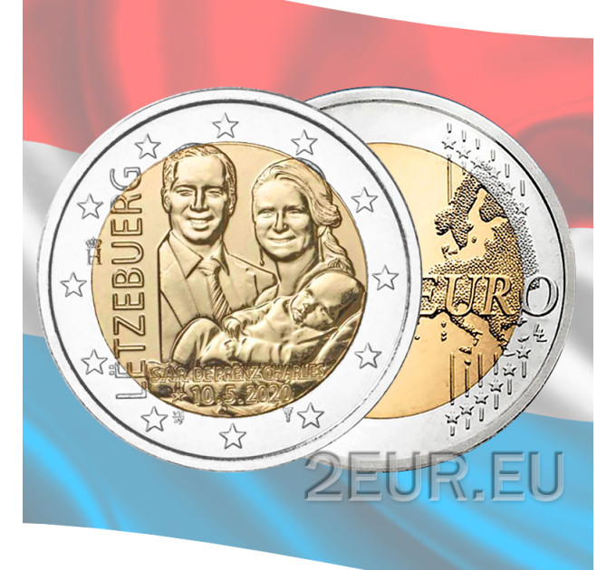 Luksemburg 2 eurot UNC 2020 – prints Charlesi sünd