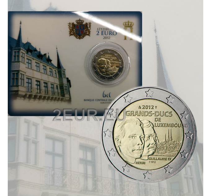 Luksemburg 2 eurot BU 2012 – Suurhertsog Guillaume IV 100. surma-aastapäev