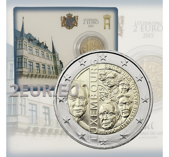 Luxembourg 2 euro BU 2015 - 125th Anniversary of the House of Nassau-Weilburg