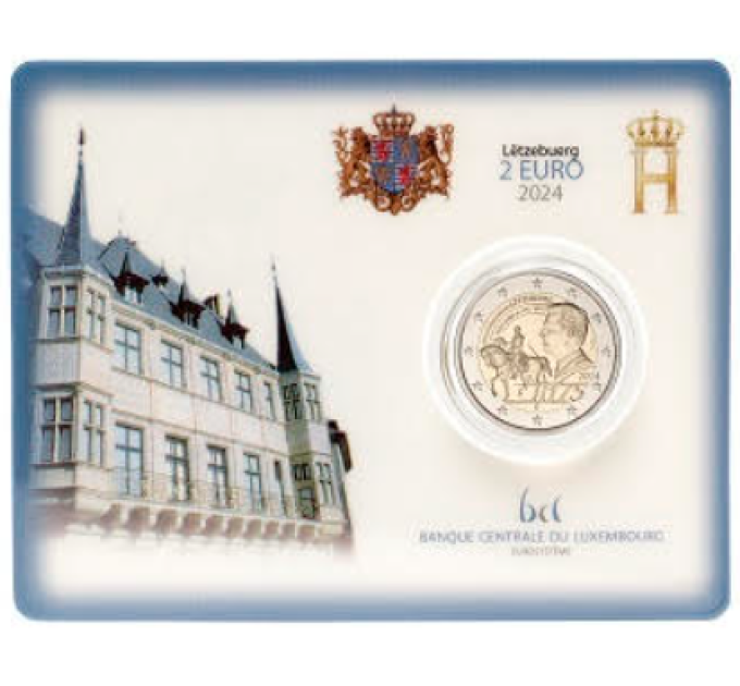 Luksemburg 2 eurot BU 2024 – 175. aastapäev suurvürst Guillaume II surmast