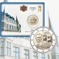 Люксембург 2 евро BU 2022 - 50 лет флагу Люксембурга