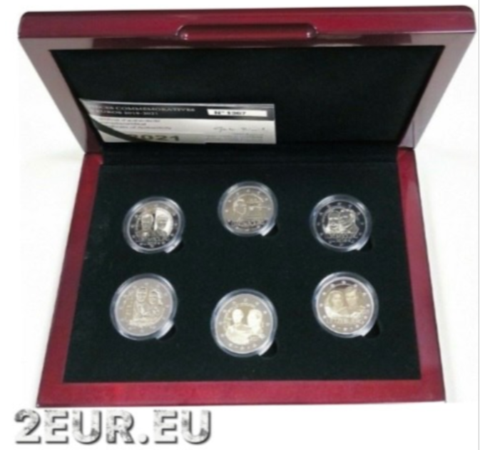 Luksemburg 2 eurot Proof 2019 - 2021