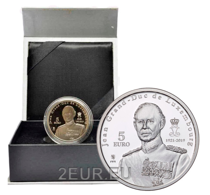 Luksemburgi 5 euro hõbe Proof 2019 – Suurhertsog Jean
