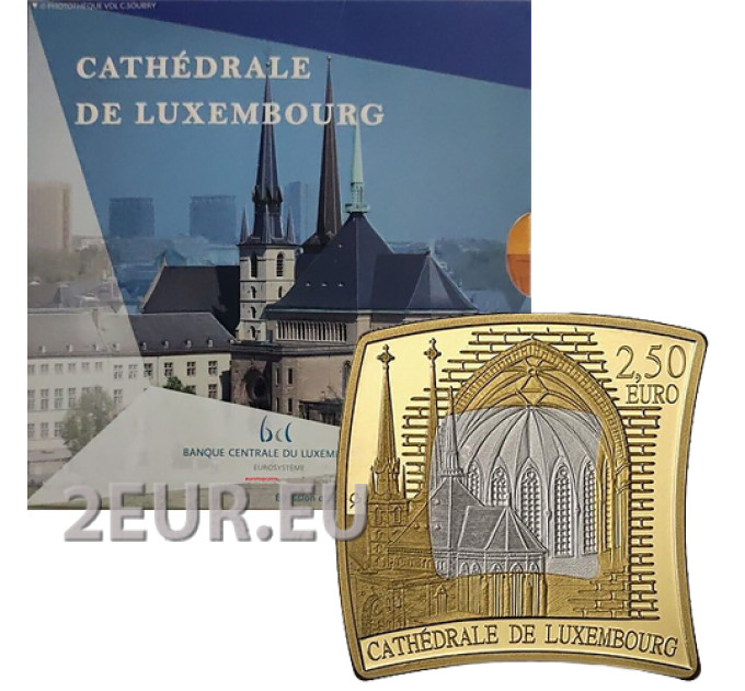 Luksemburgi 2,5 euro hõbe PROOF 2023 – Notre Dame'i katedraal