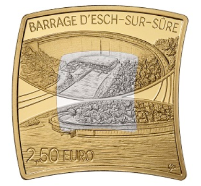 Luksemburgi 2,5 euro hõbe PROOF 2024 – ESCH-SUR-SURE DAM