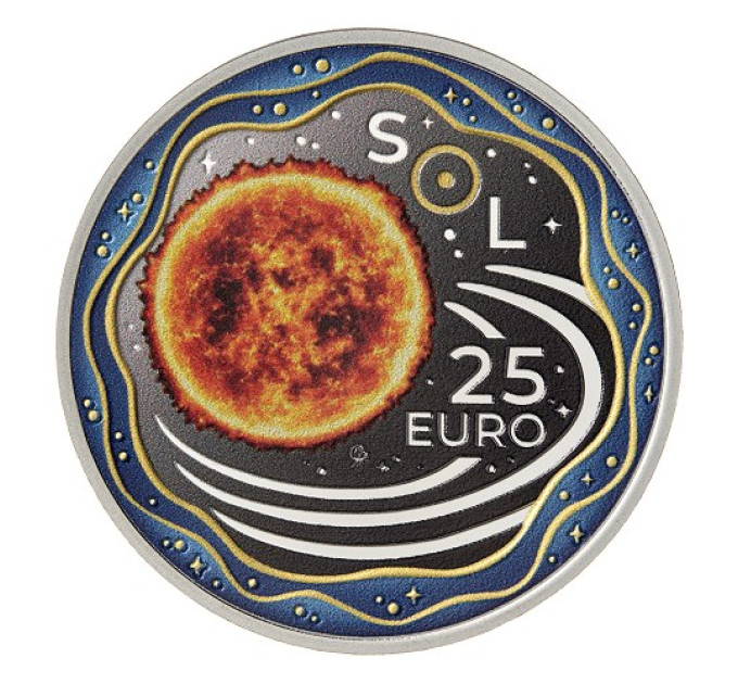 Luksemburgi 25 euro hõbe Proof 2025 – Päikesesüsteem - Päike