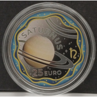 Luksemburgi 25 euro hõbe Proof 2026 – Päikesesüsteem - Saturn