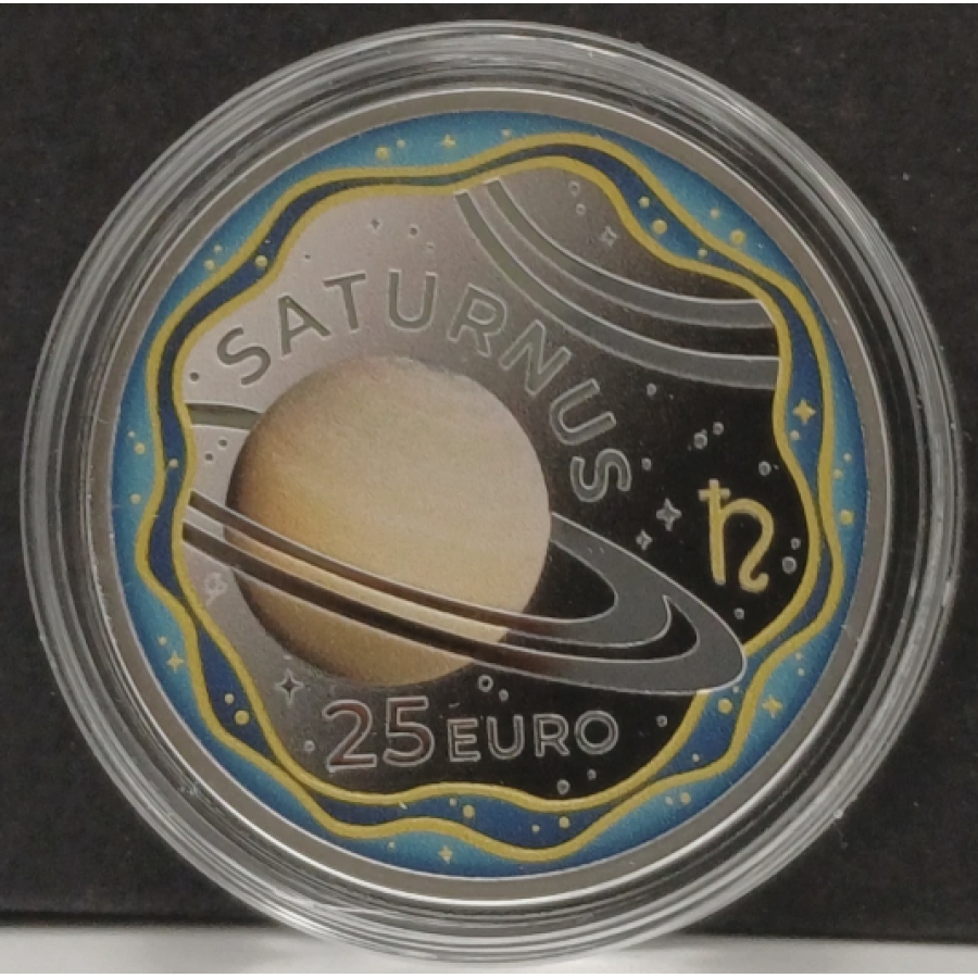 Luksemburgi 25 euro hõbe Proof 2026 – Päikesesüsteem - Saturn Luksemburgi 25 euro hõbe Proof 2026 – Päikesesüsteem - Saturn