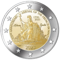 Malta 2 euro UNC 2023 - 225th Anniversary of the Arrival of the French in Malta - Napoleon Bonaparte