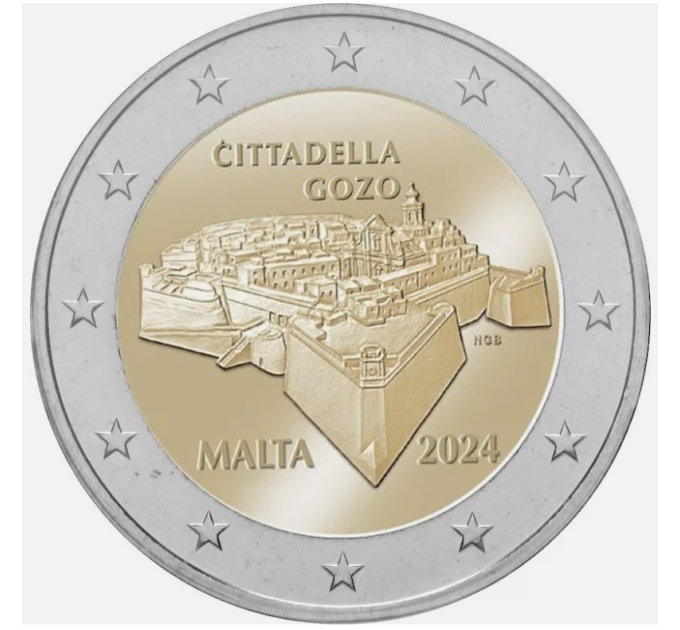 Malta 2 eurot UNC 2024 – Gozo tsitadell