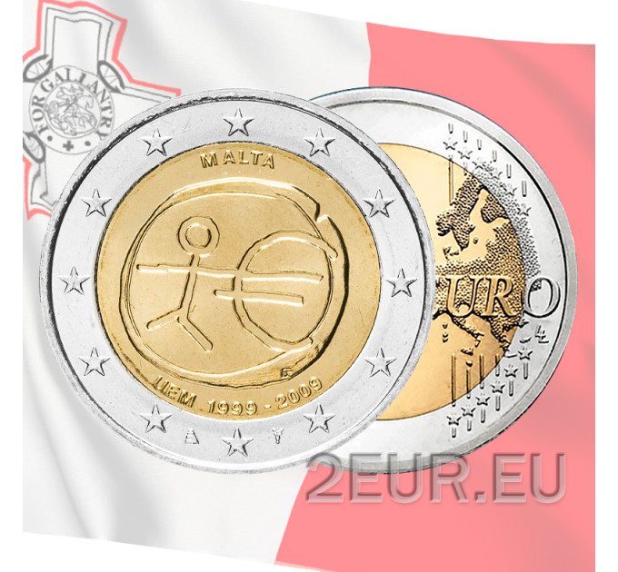 Malta 2 eurot UNC 2009 – 10 aastat eurot