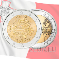 Malta 2 euro UNC 2012 - 10 Years of Euro Cash