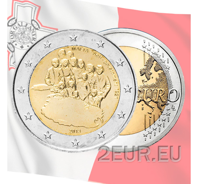 Malta 2 eurot UNC 2013 – Omavalitsus 1921. a