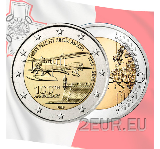 Malta 2 eurot UNC 2015 – Esimese lennu sajand