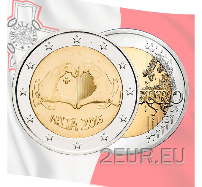 Malta 2 eurot UNC 2016 – Solidaarsus armastuse kaudu