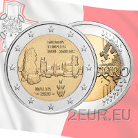 Мальта 2 евро UNC 2020 - Доисторические места Мальты - Храмы Skorba