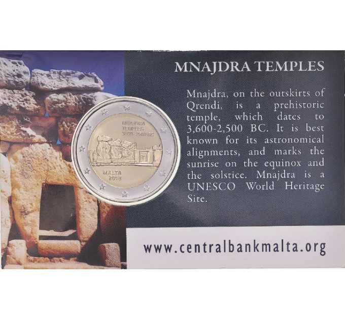 Malta 2 eurot BU 2018 - Mnajdra templid