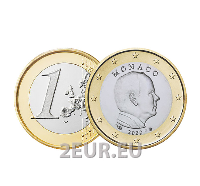 Monaco 1 euro UNC 2020 – prints Albert II