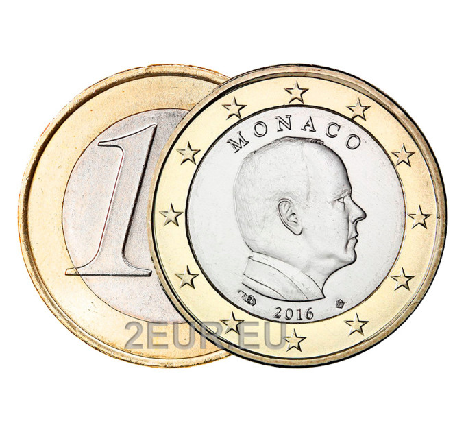 Monaco 1 euro UNC 2016 – prints Albert II