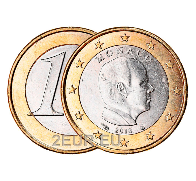 Monaco 1 euro UNC 2018 – prints Albert II