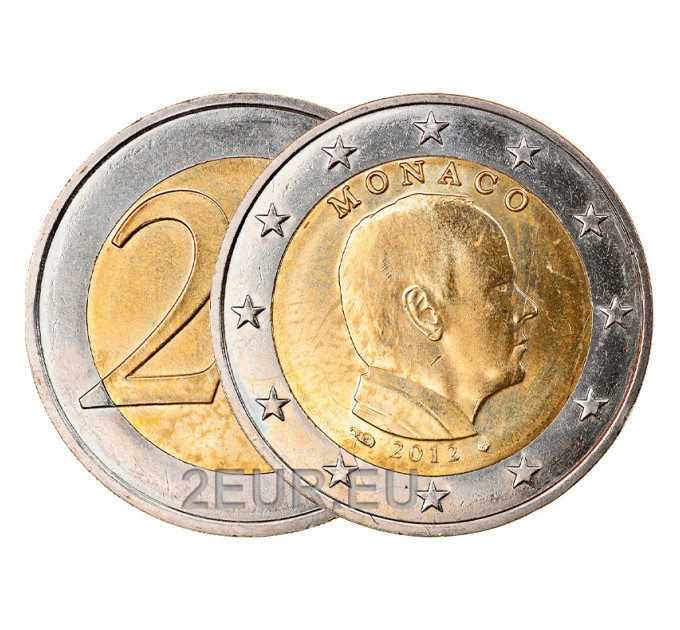 Monaco 2 eurot UNC 2012 – prints Albert II