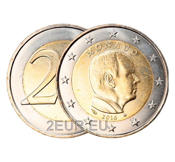 Monaco 2 eurot UNC 2016 – prints Albert II