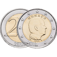 Monaco 2 euro UNC 2018 - Prince Albert II