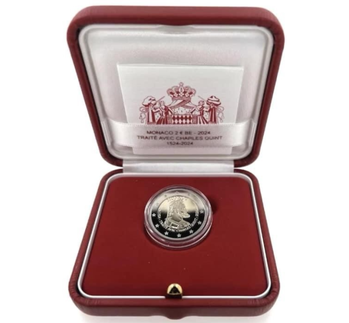 Monaco 2 eurot PROOF 2024 – 500 aastat lepingut Charles V-ga