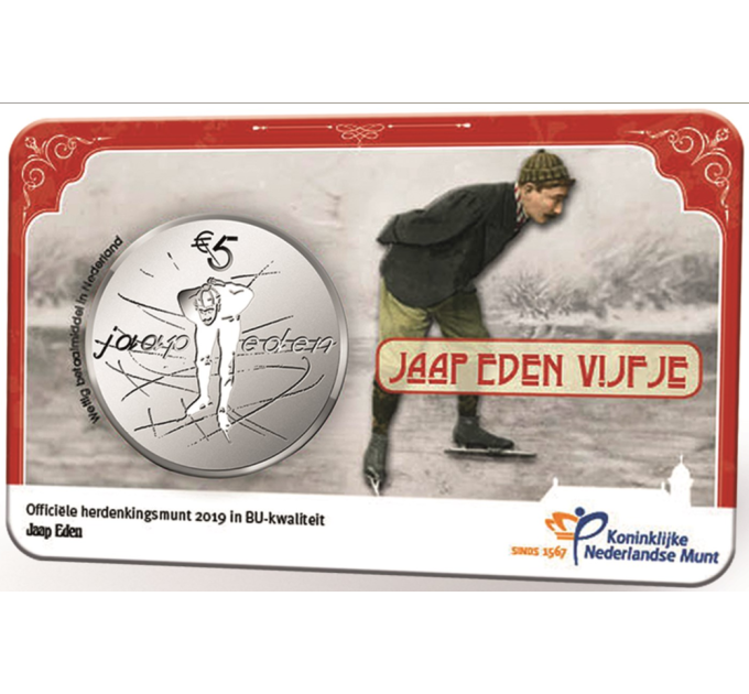 Hollandi 5 euro UNC 2019 - Jaap Eden